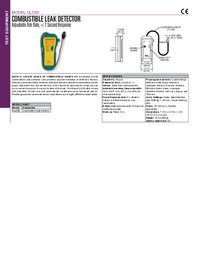 Thumbnail of document Data Sheet - CLD20 Combustible Leak Detector